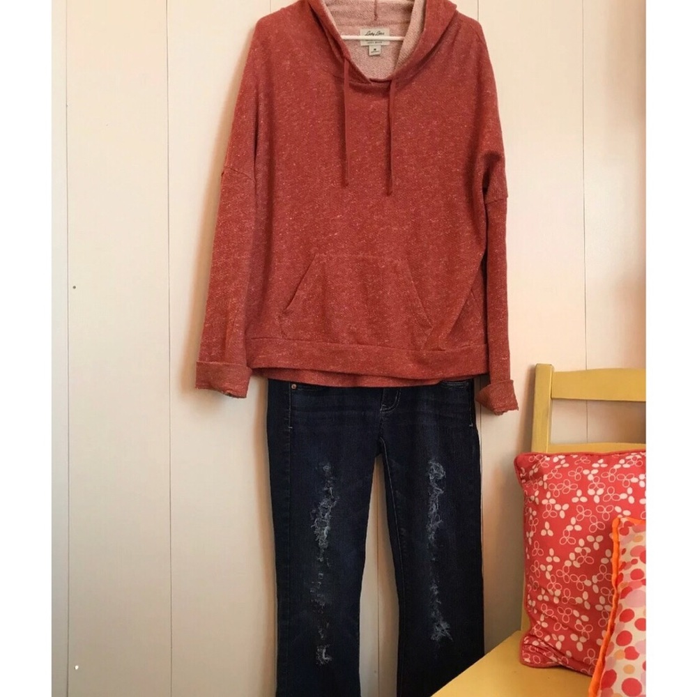 Lucky Brand Lotus Hooded Pullover-  Desert Flower